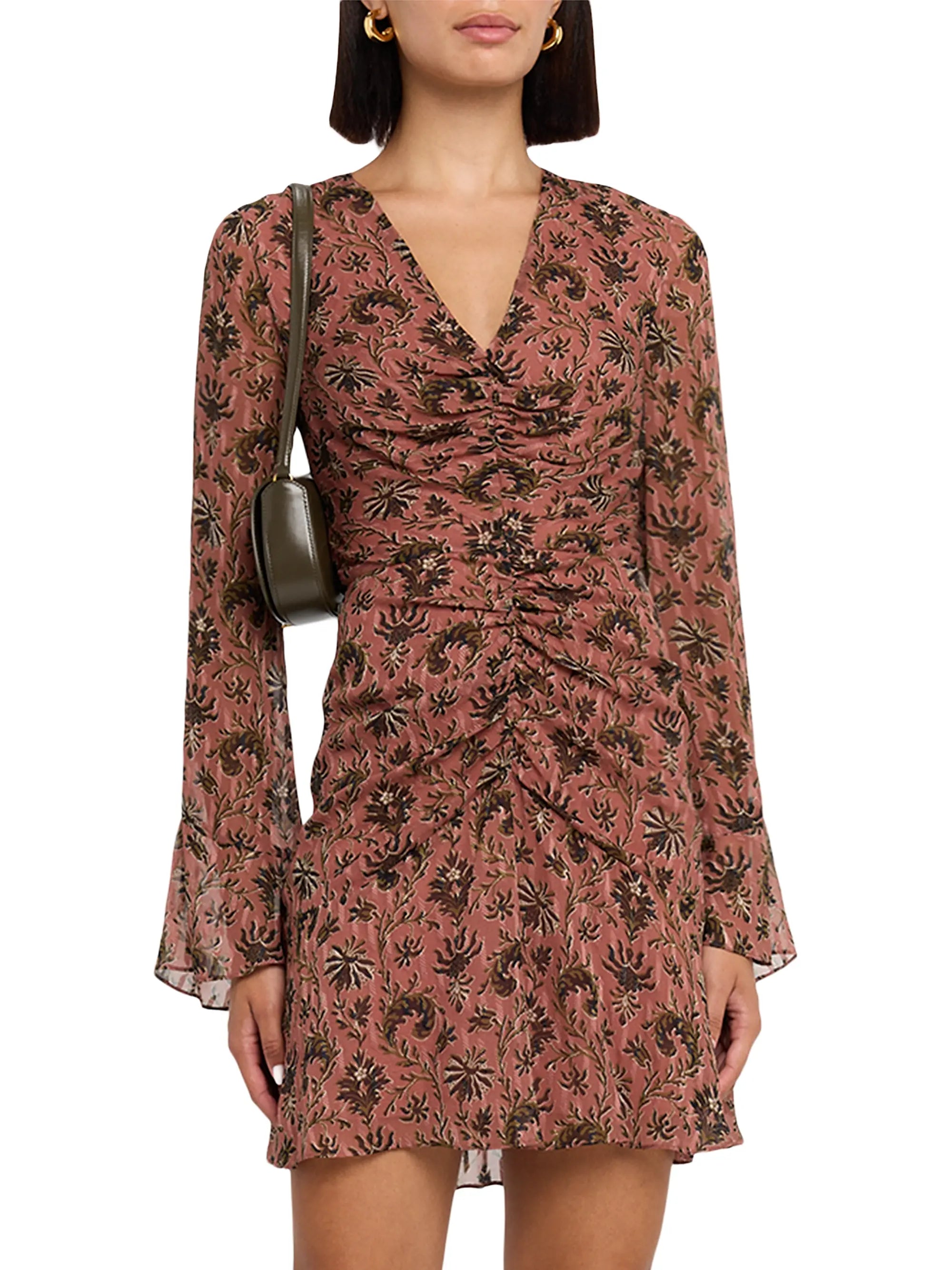 Beaty Ruched Mini Dress