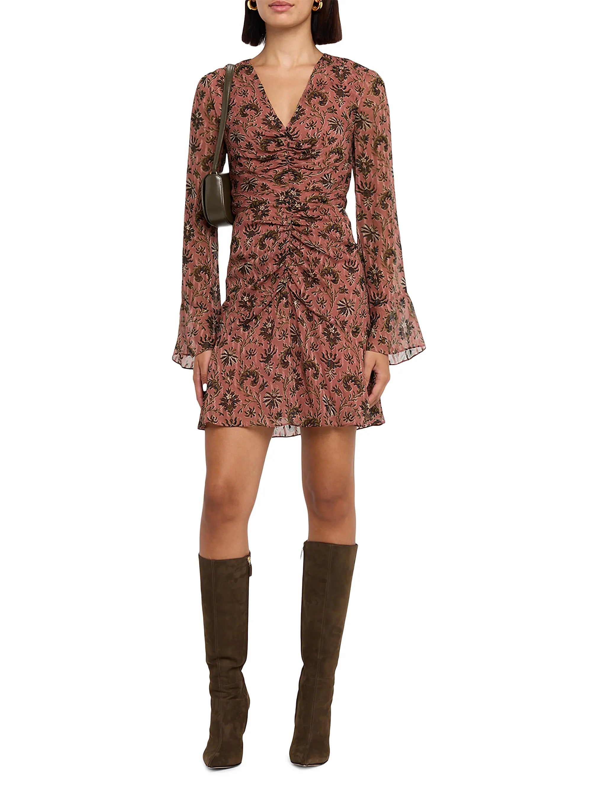Beaty Ruched Mini Dress