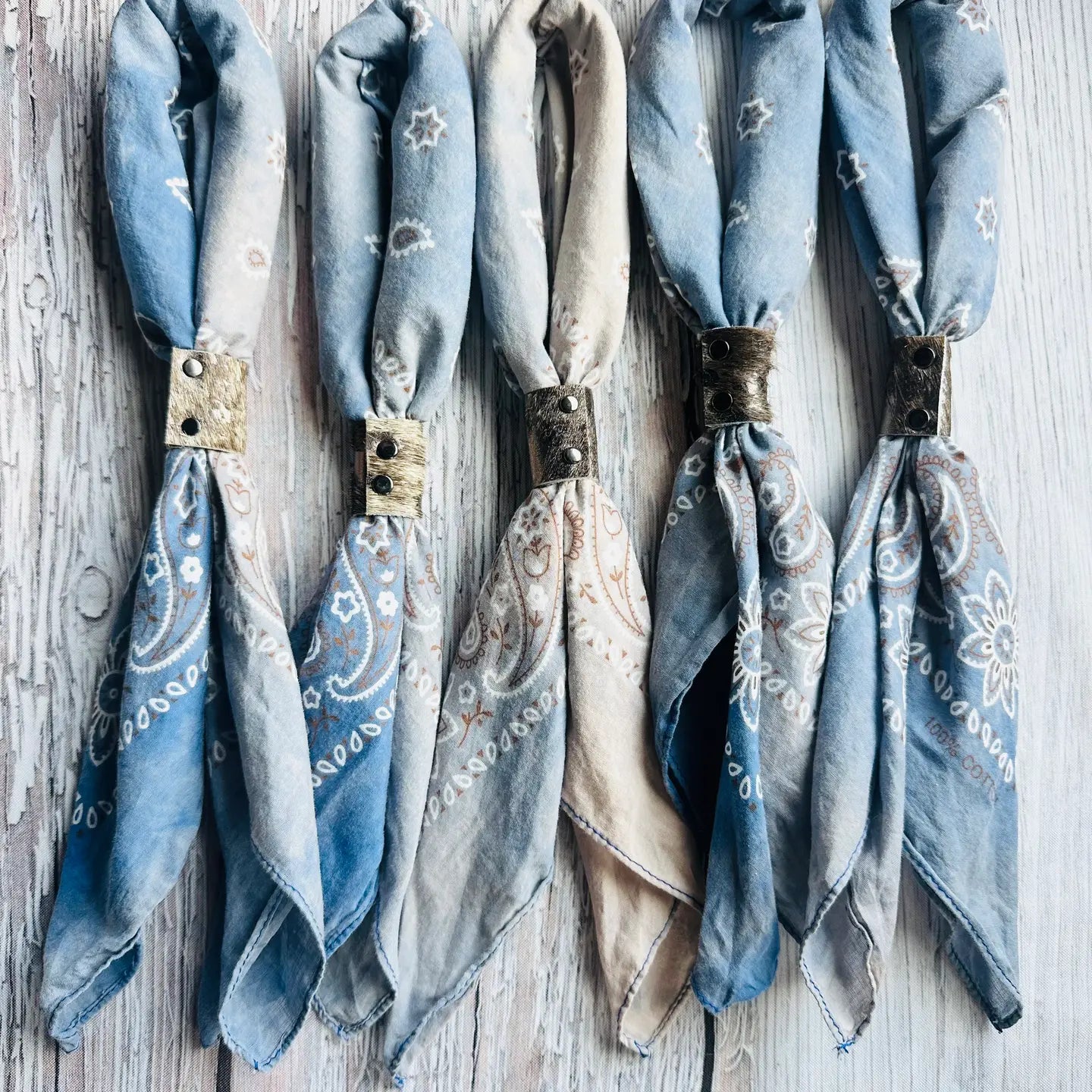 Hand Dyed Denim Bandana