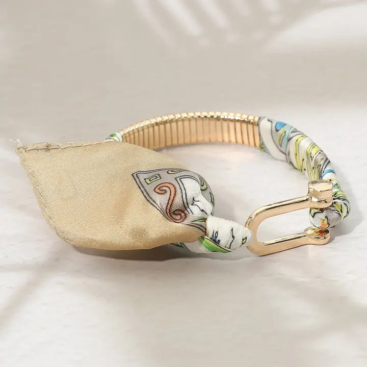 Scarf Wrapped Bangle Bracelet