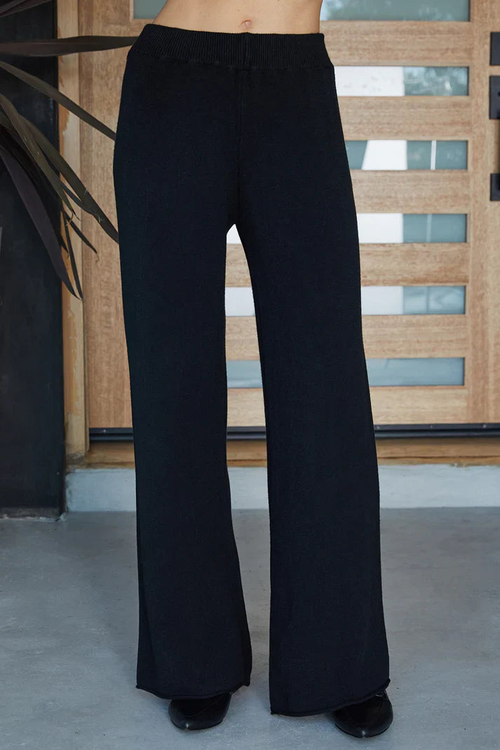 Viscose Knit Cozy Flared Pant