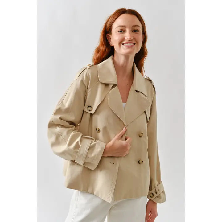 Half Trench Double button jacket