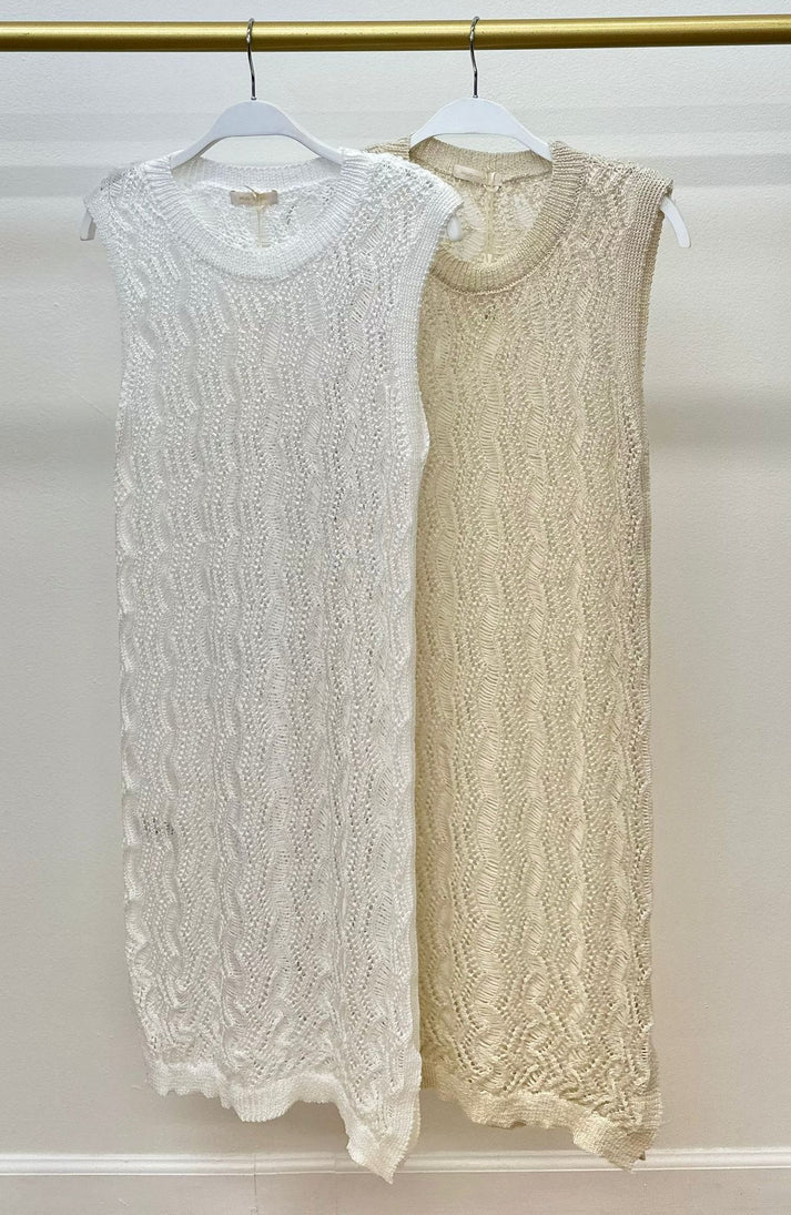 Crochet Sleeveless Midi Dress
