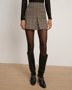Pavaline Houndstooth Mini Skirt