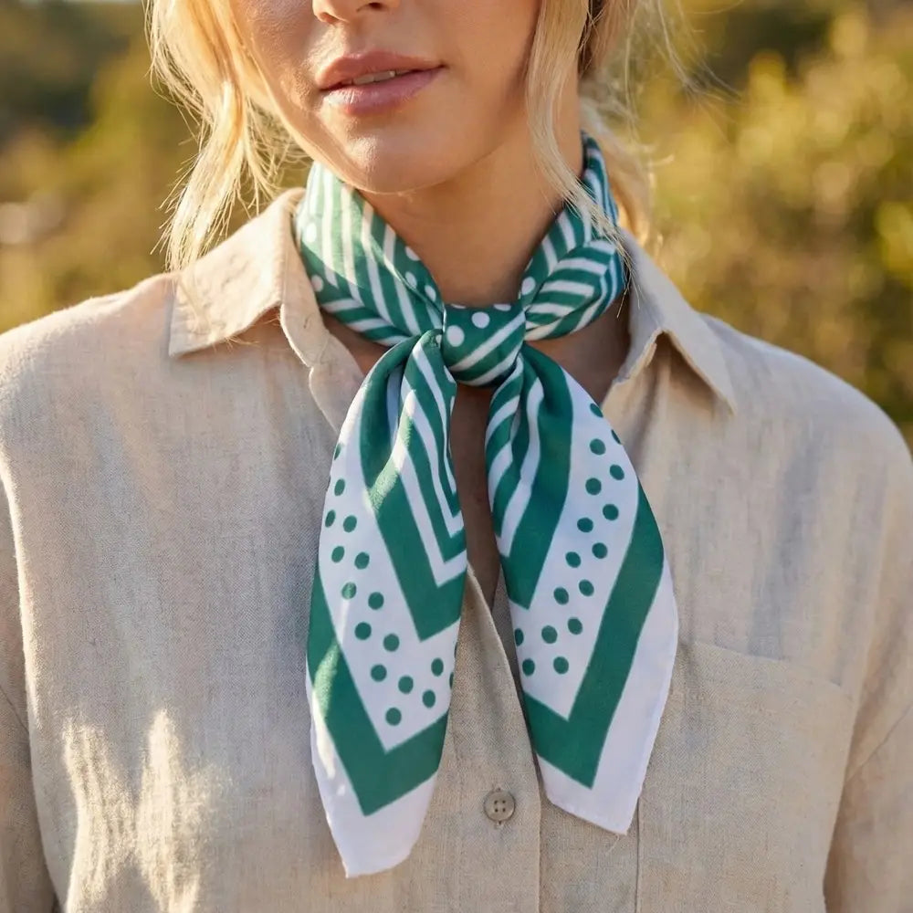 Polka Dot Satin Bandana