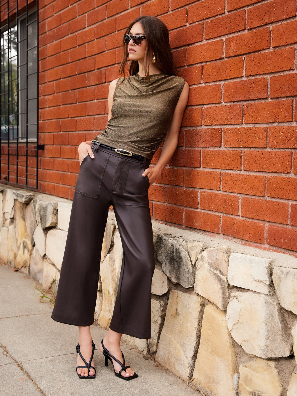 Paige Sleeveless Shirred Top