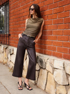 Paige Sleeveless Shirred Top