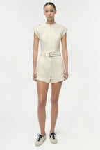 Tinka Belted Linen Romper