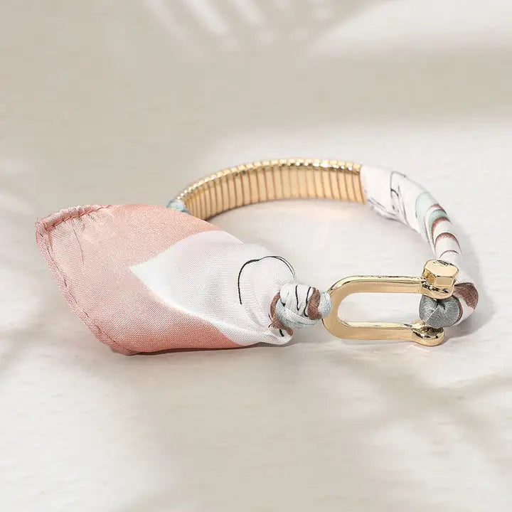 Scarf Wrapped Bangle Bracelet