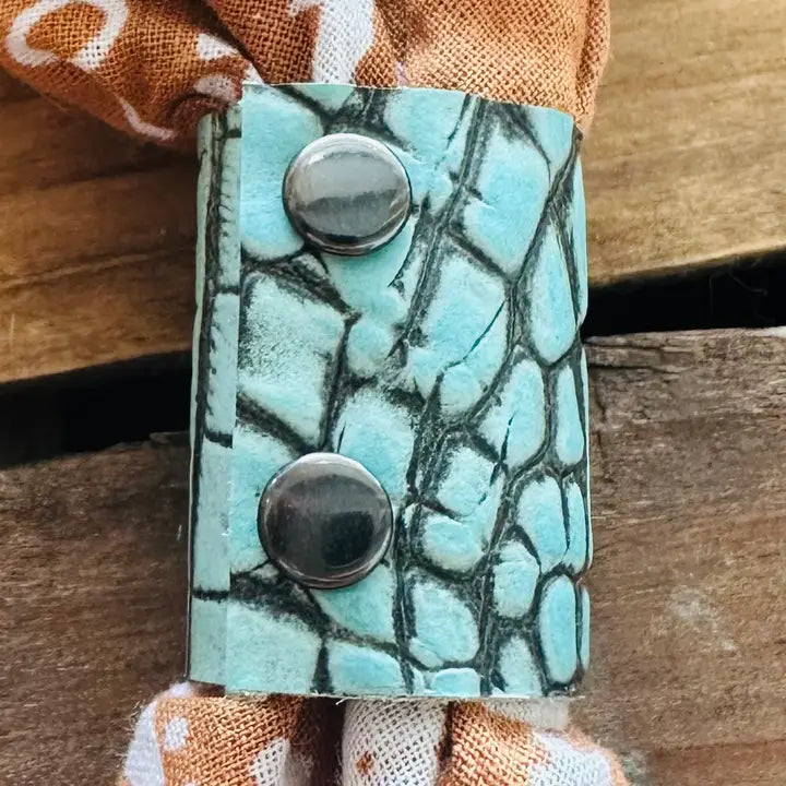 Cow Hide Bandana Slide