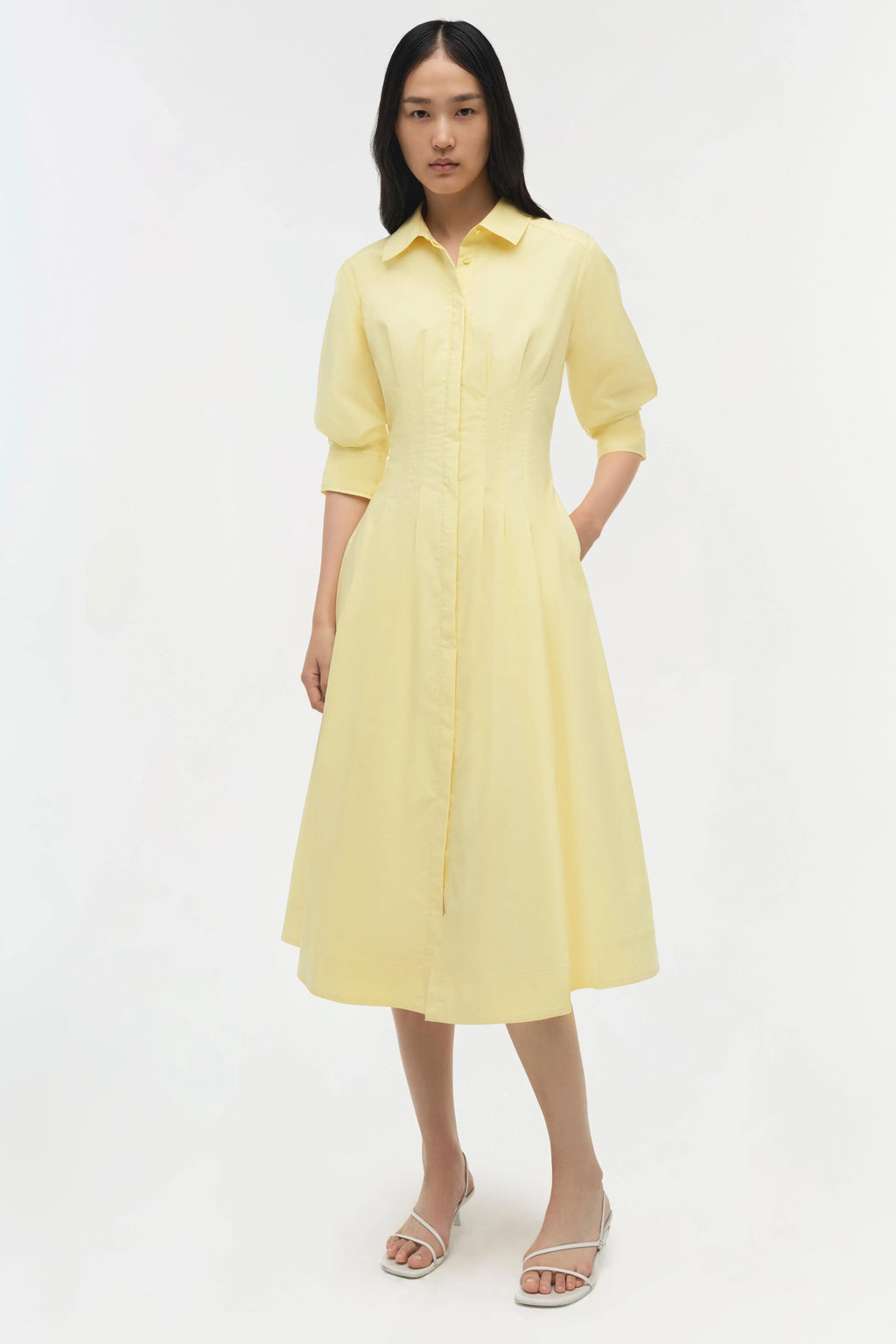 Jazz Pintuck Midi Dress