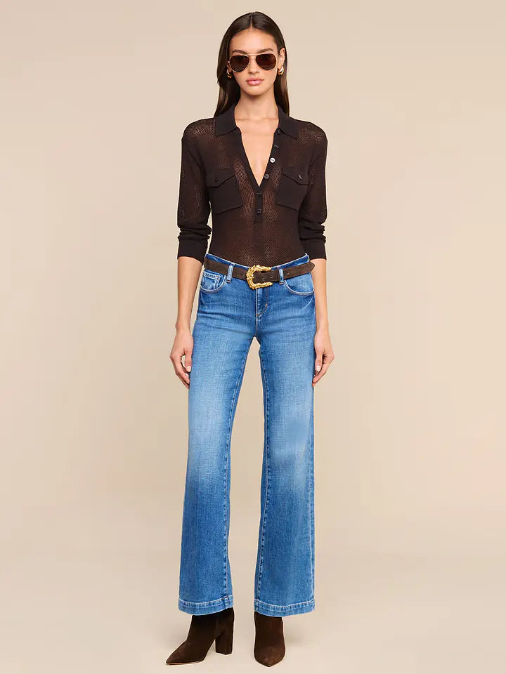 Carine Pointelle collared sweater
