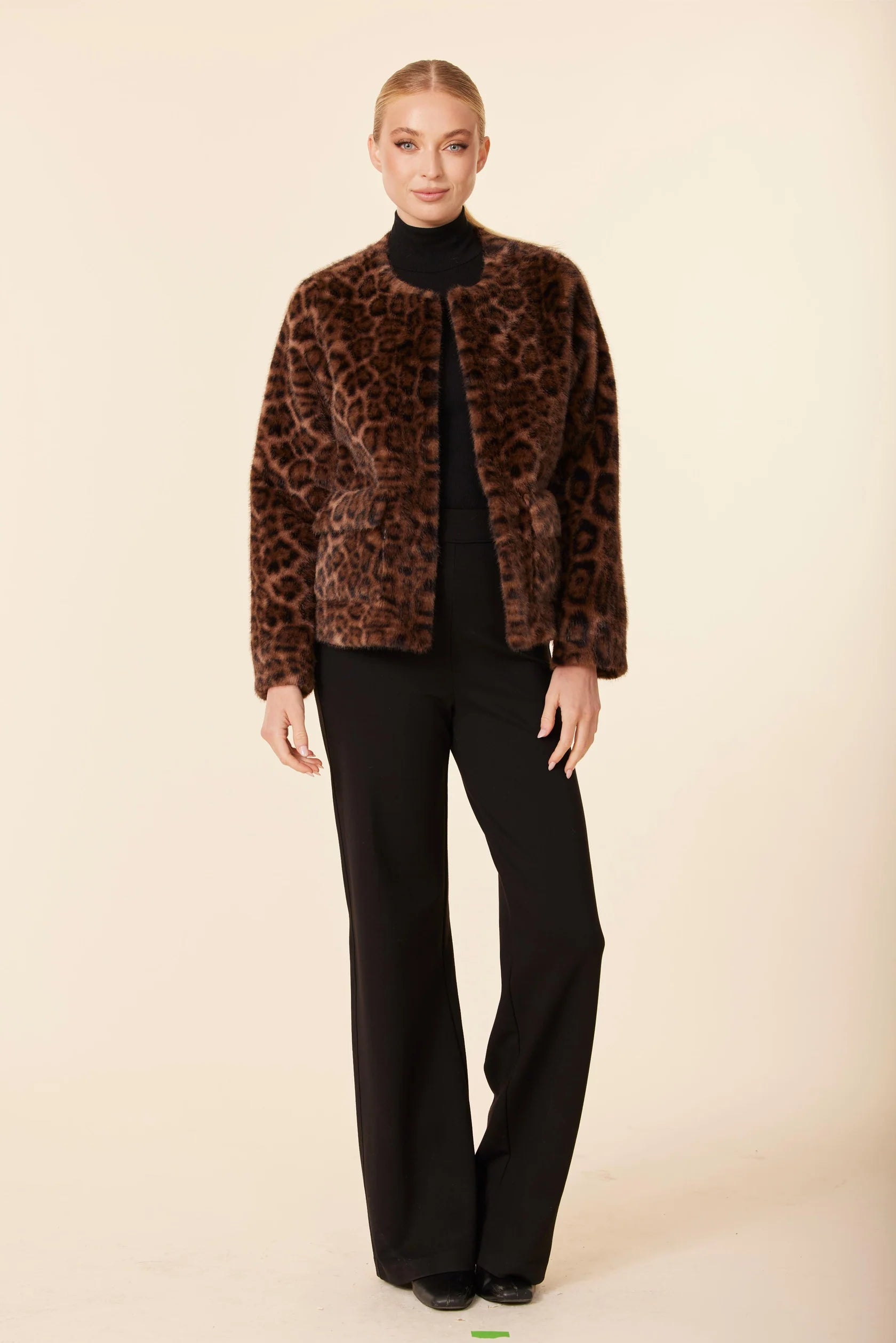 Faux Fur Leopard Jacket