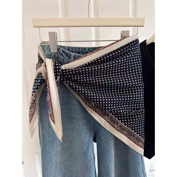 Printed Bandana Style Wrap