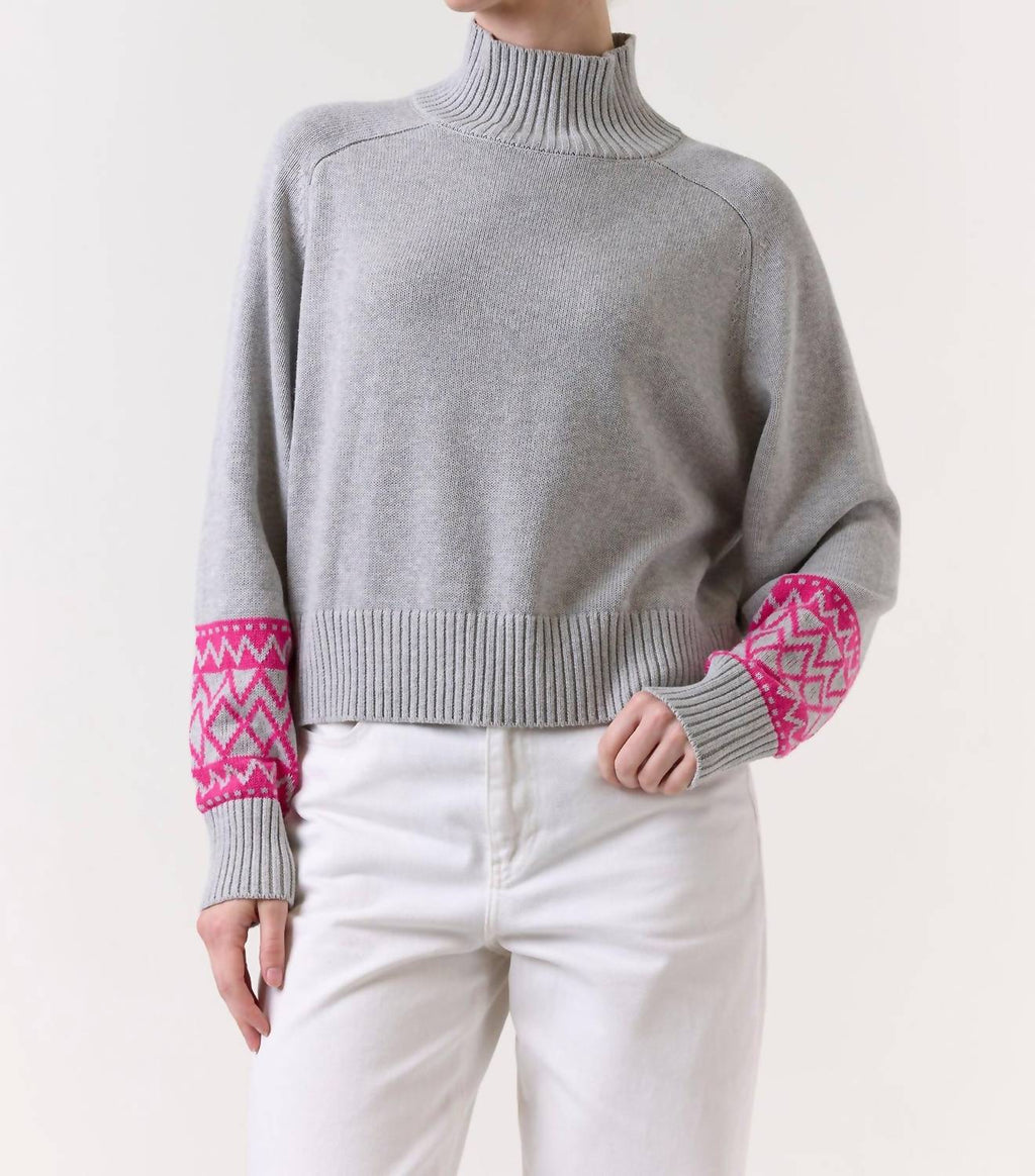 Geo Mock Neck