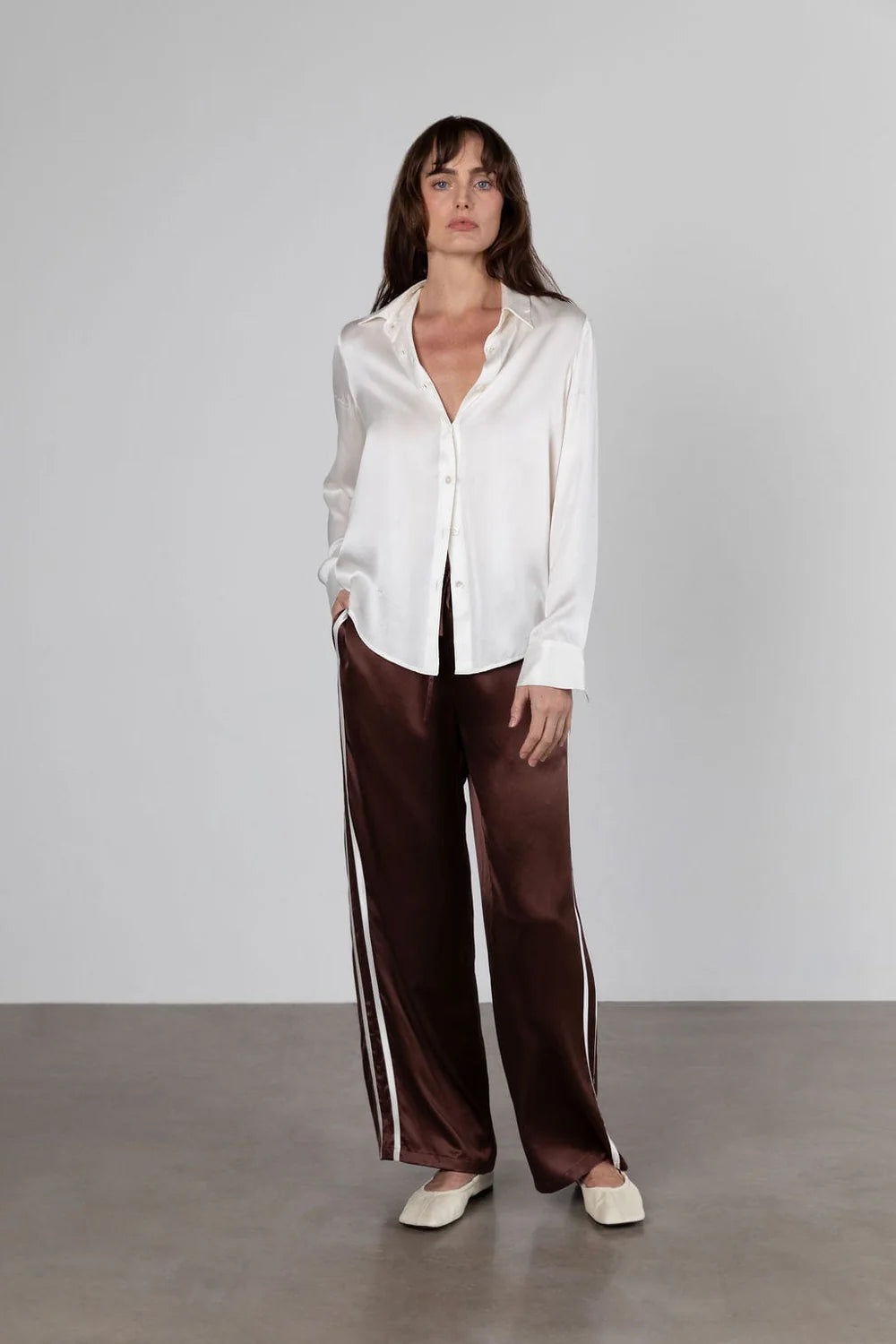 Sporty Silk Track Pant