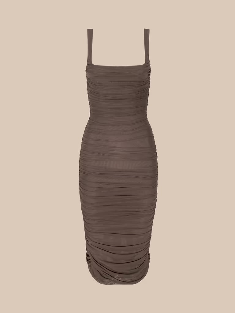 Ayna Shirred Dress