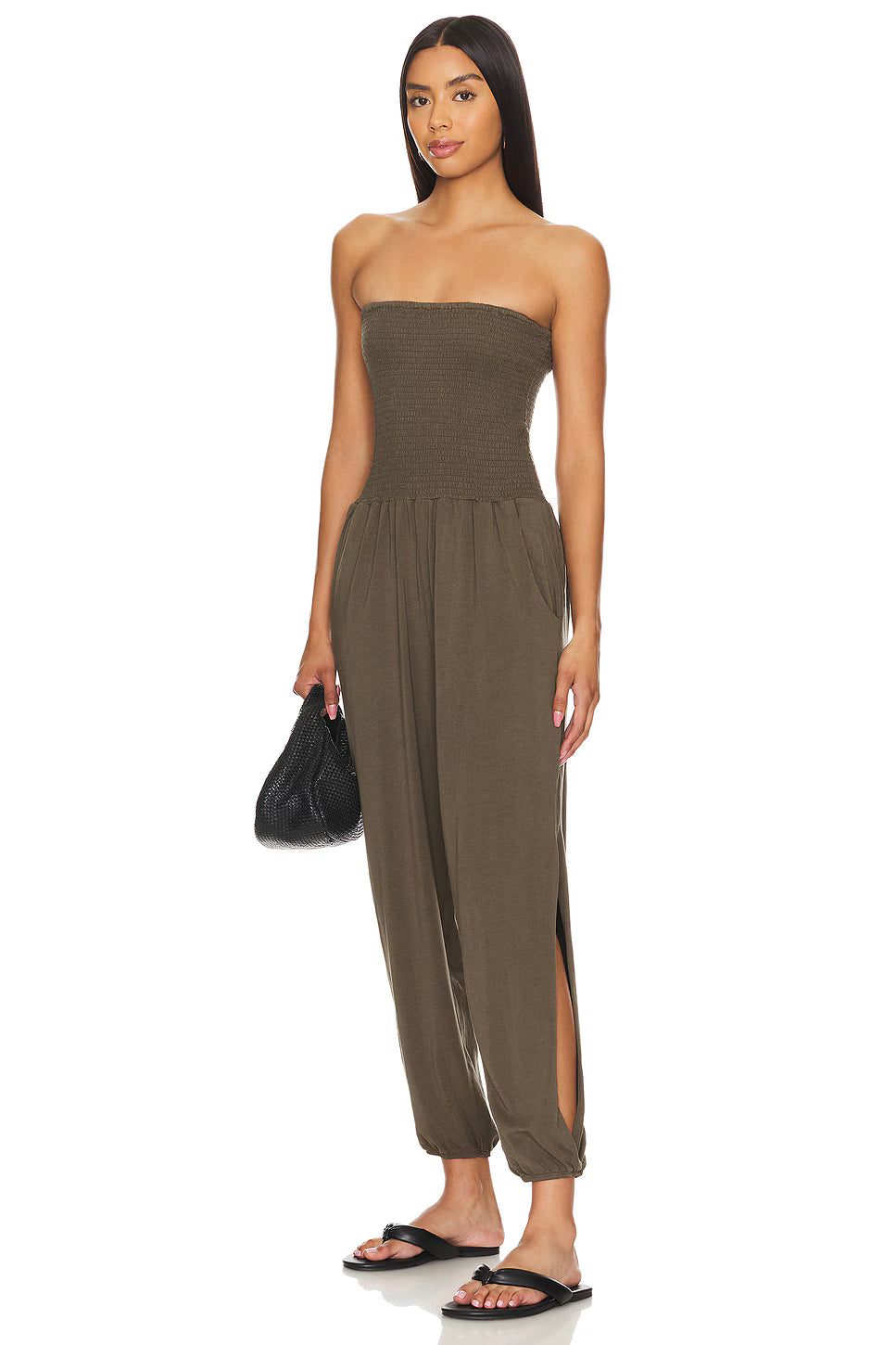 Smocked Tube Top Jumpsuit