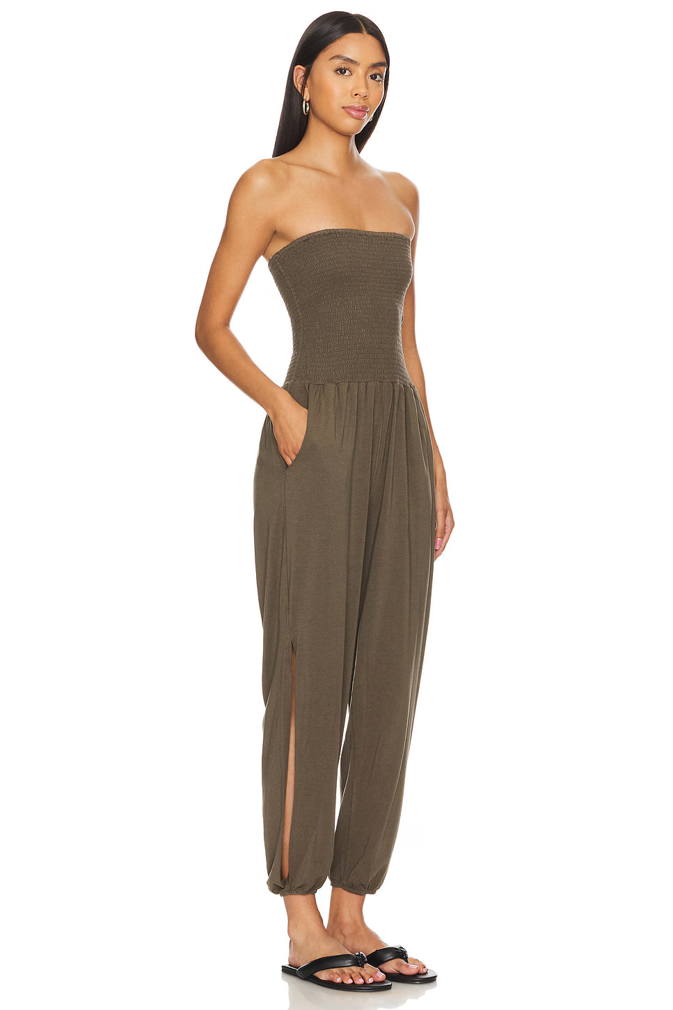 Smocked Tube Top Jumpsuit