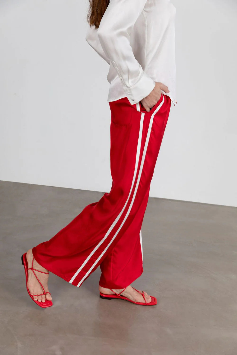 Sporty Silk Track Pant