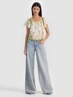 Odette Flutter Sleeve Top