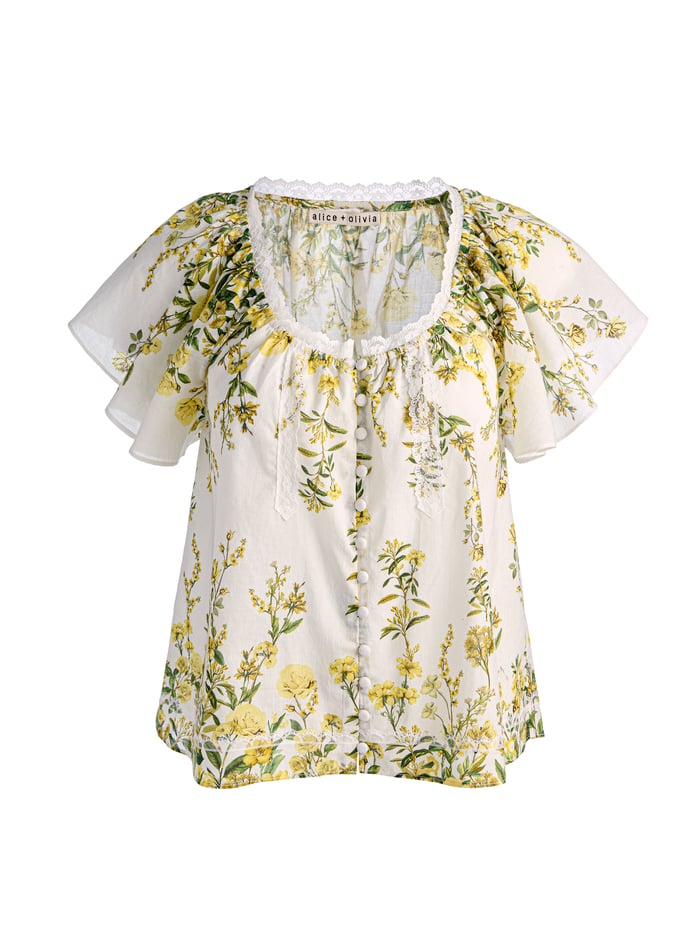 Odette Flutter Sleeve Top