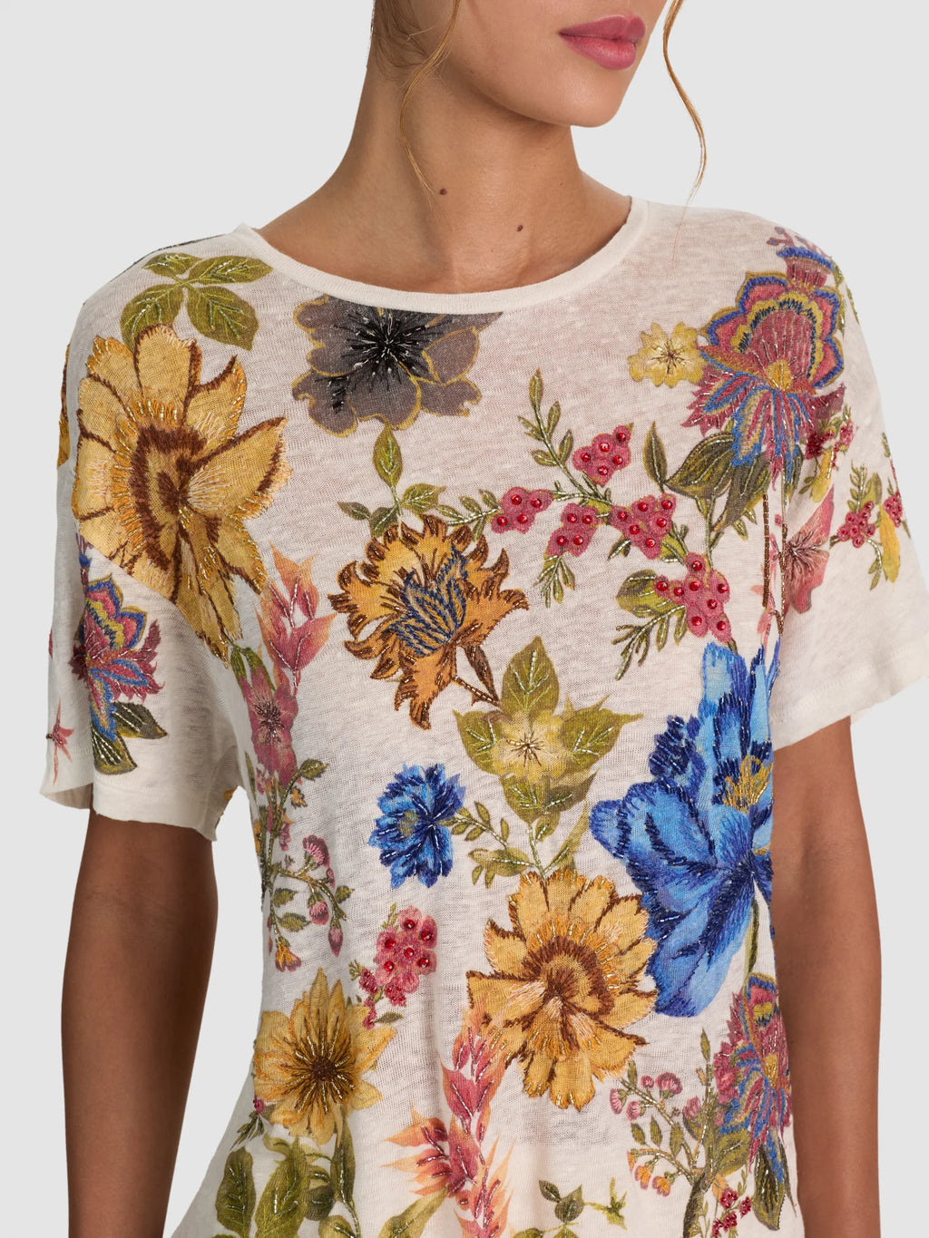 Evan Embellished Oversized Tee