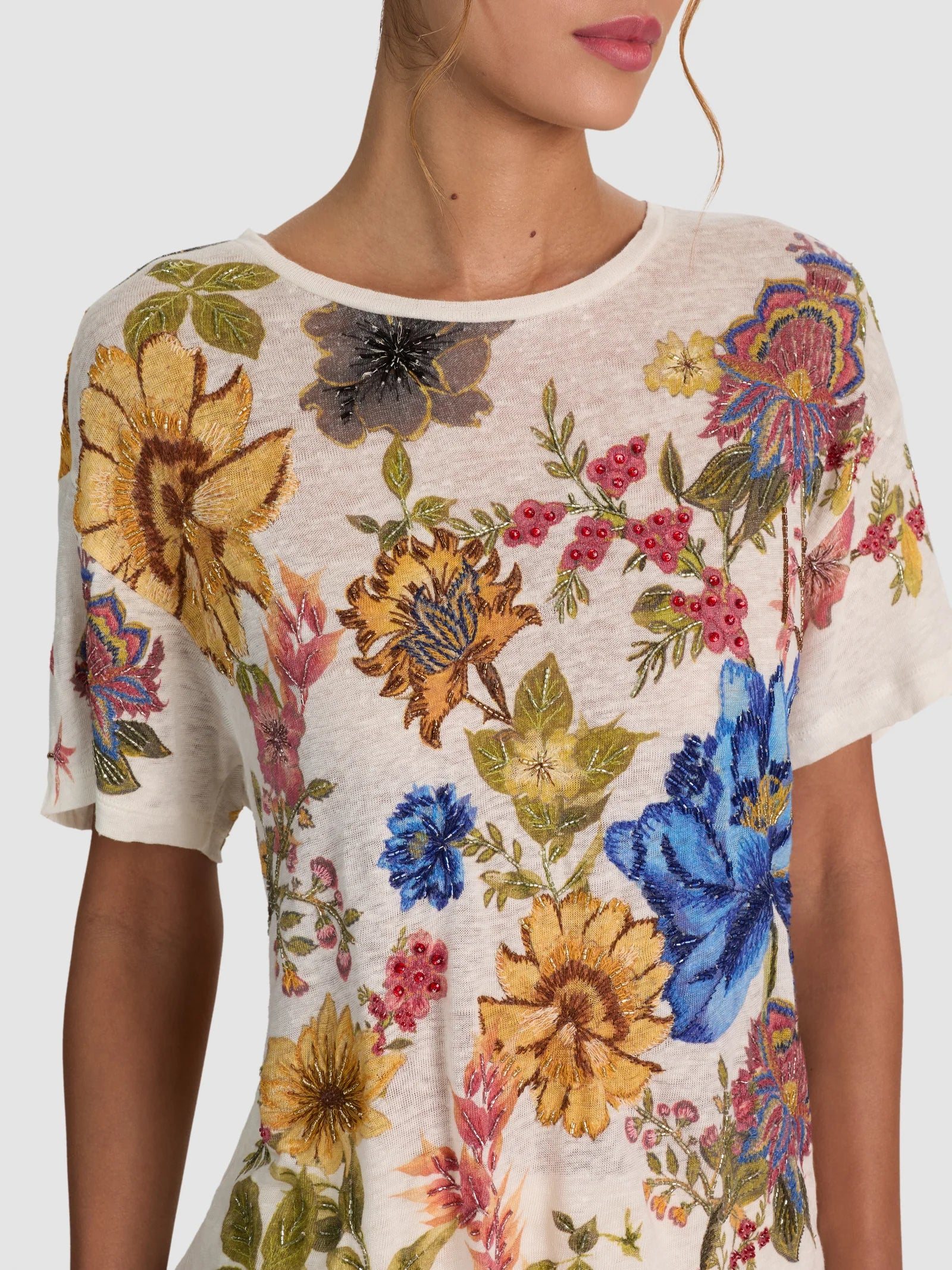 Evan Embellished Oversized Tee