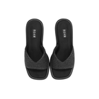 Chevy Heel Black Raffia