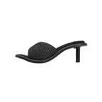Chevy Heel Black Raffia