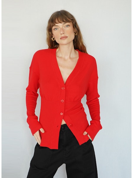 Noel Waffle Cardigan