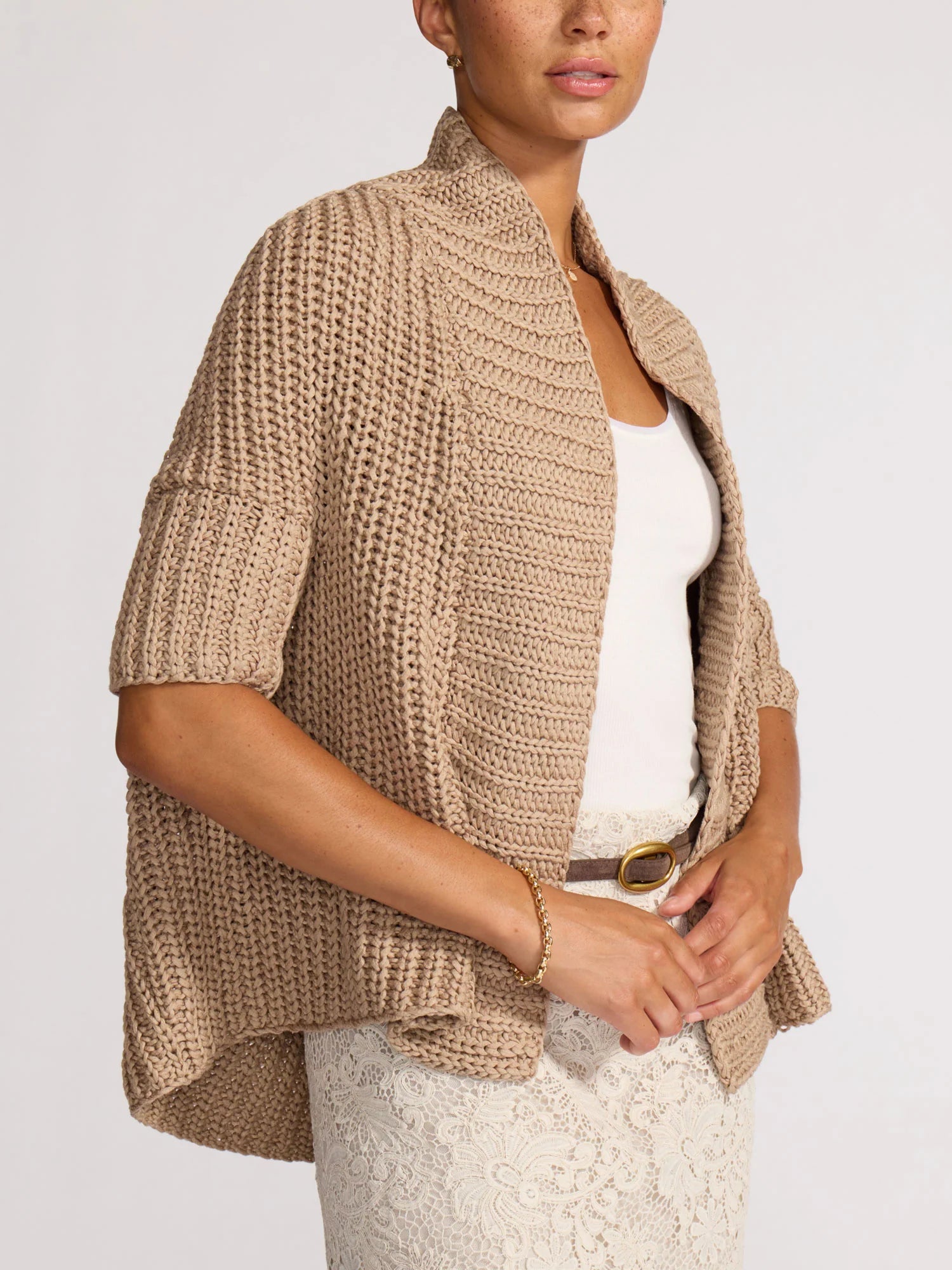 Fida Handknit Shrug