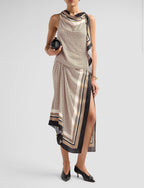 Reign Scarf Print Midi Skirt