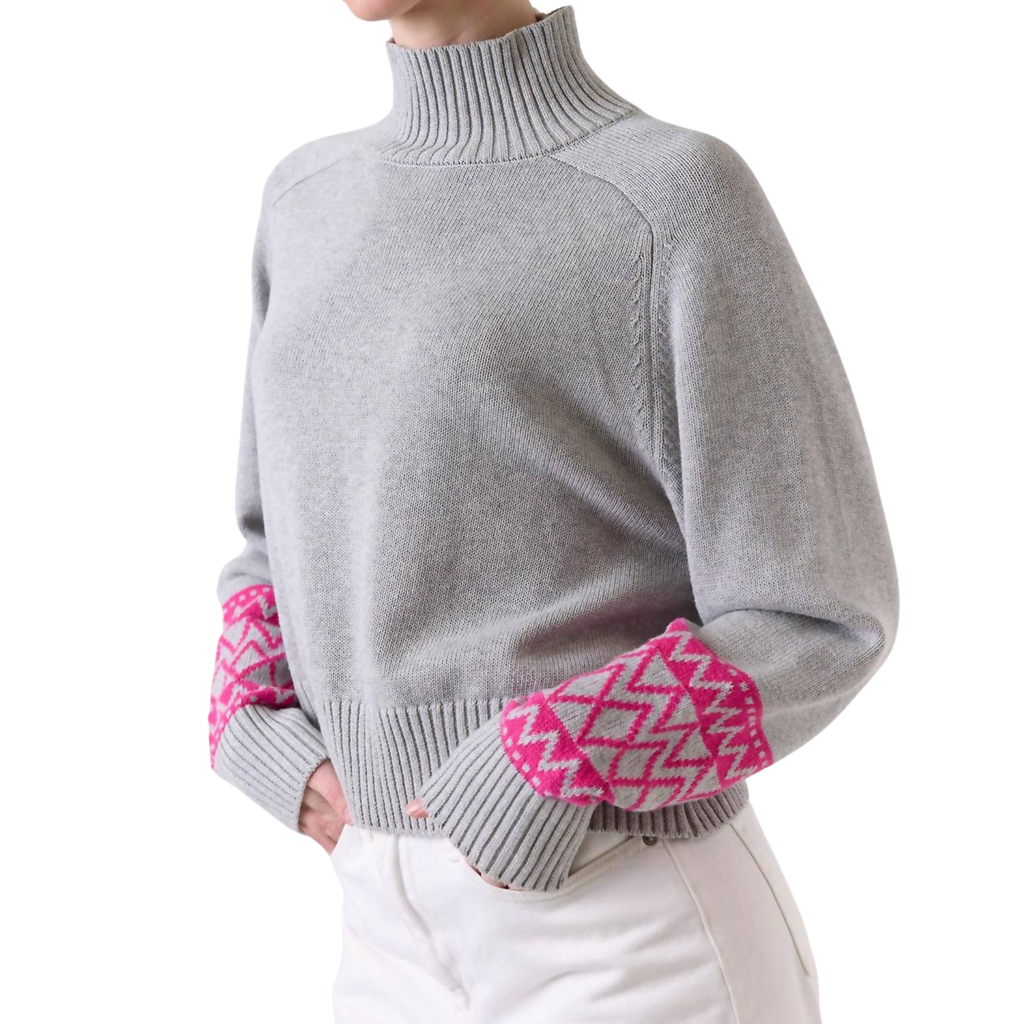 Geo Mock Neck