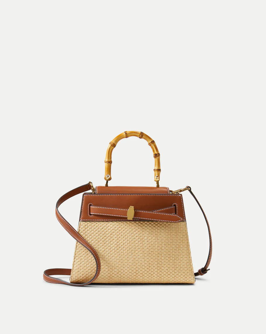 Raffia Dash Top-Handle Bag