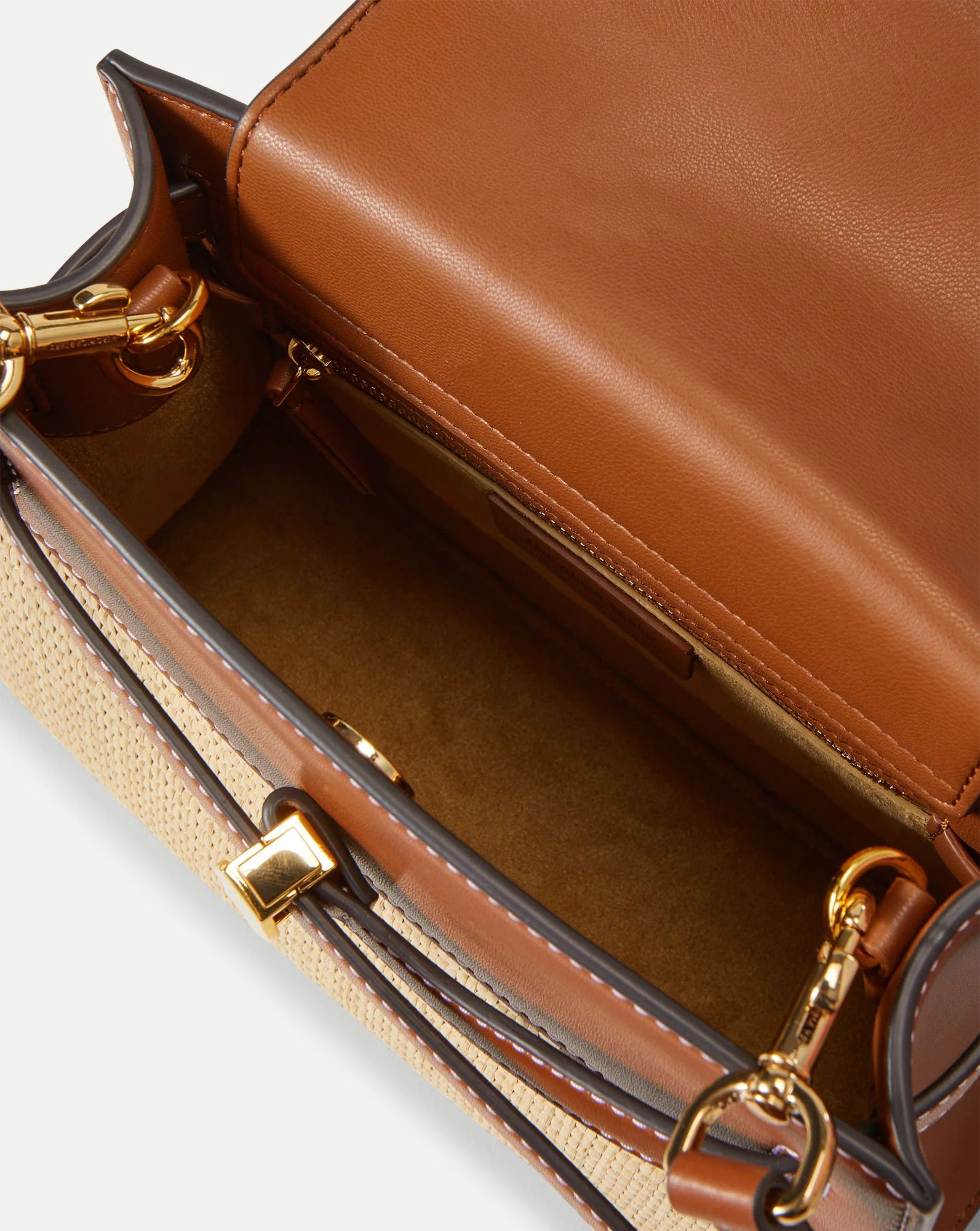 Raffia Dash Top-Handle Bag