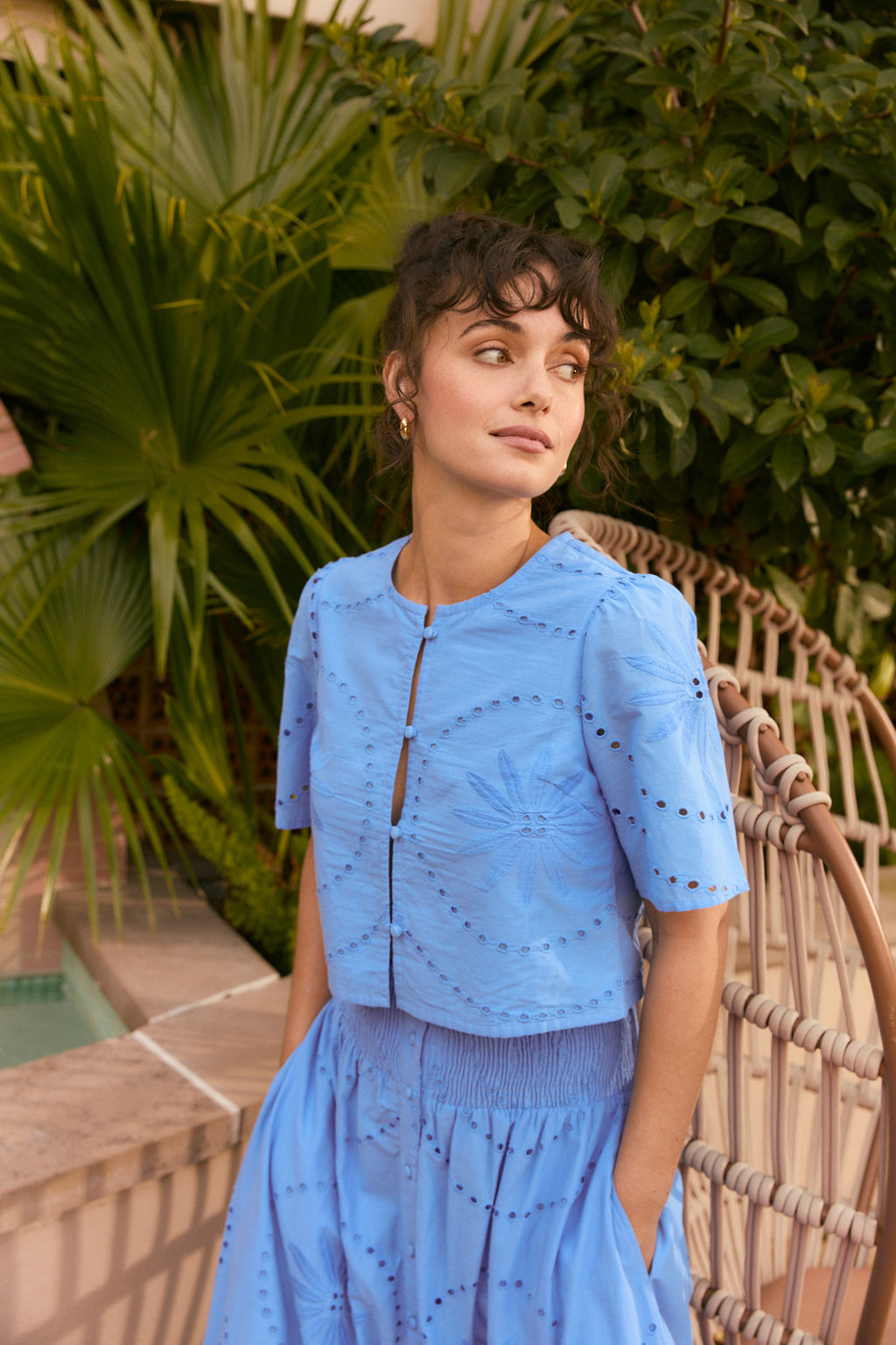 Heidi Top Azule Lace