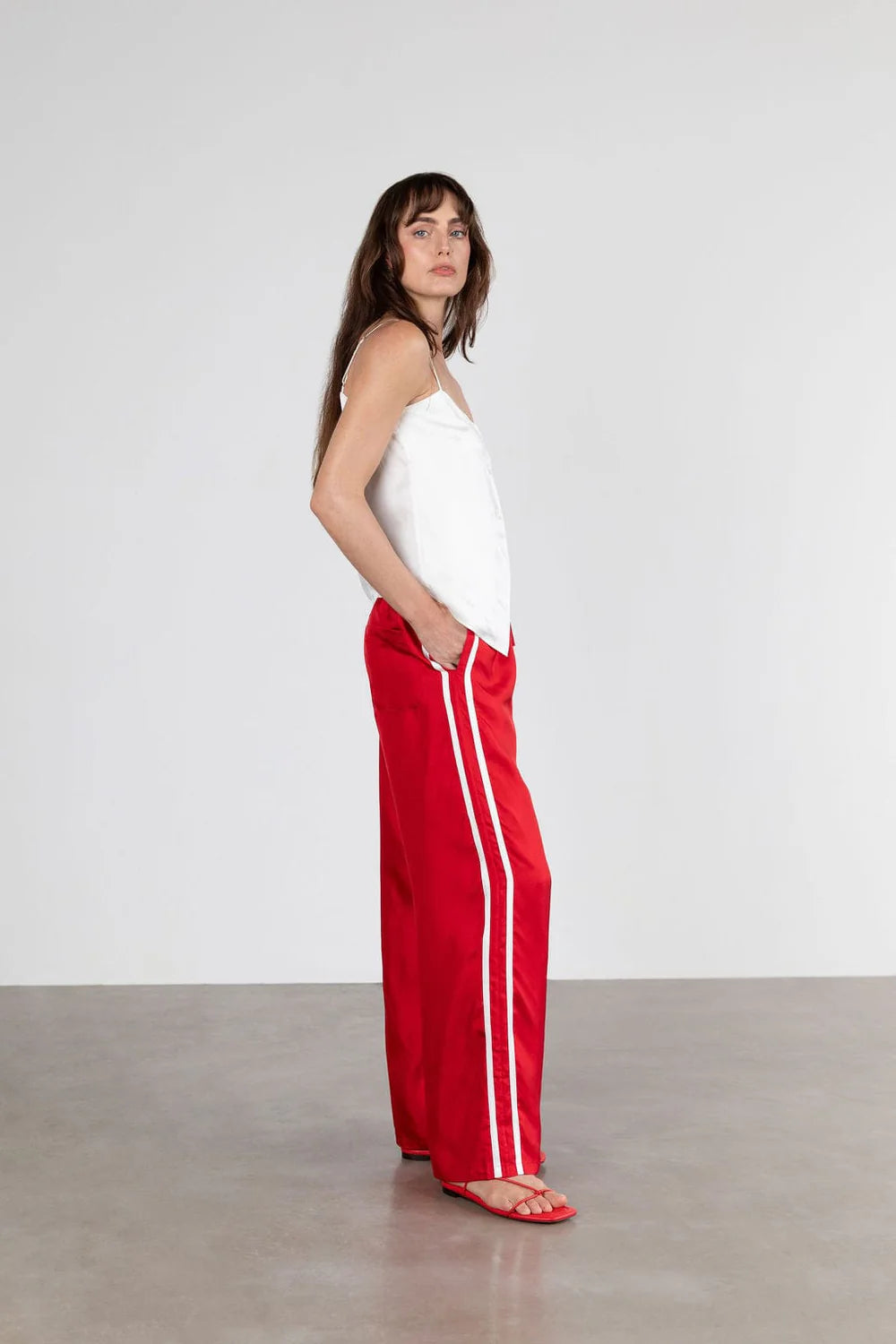 Sporty Silk Track Pant