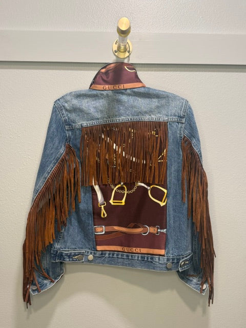Denim Jacket with Fringe