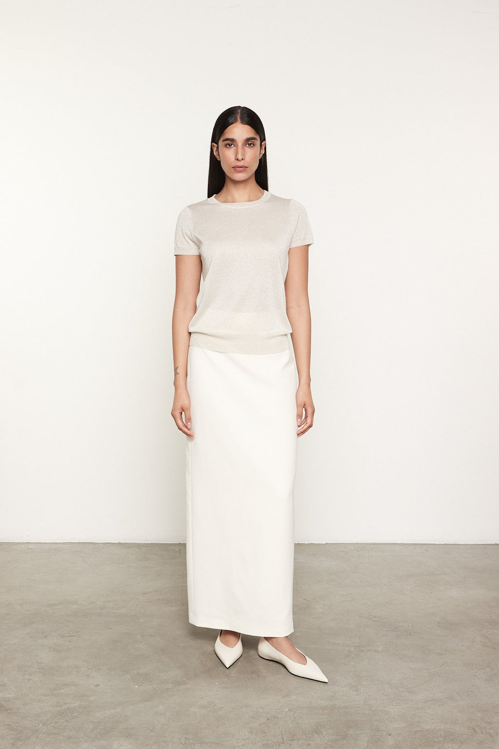 Lamé Knitted Skirt