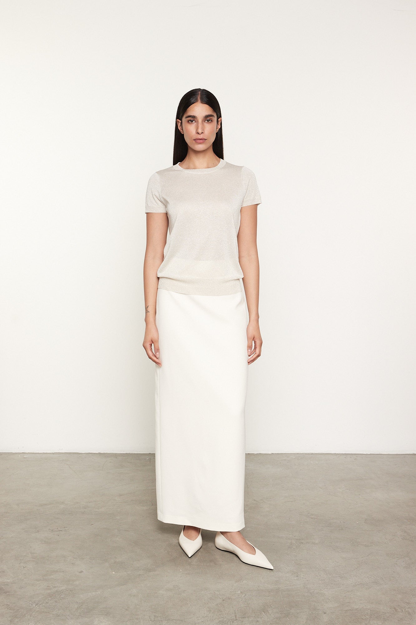 Lamé Knitted Skirt