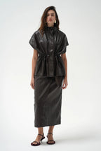 Fairfax Short Sleeve Leather Jacket