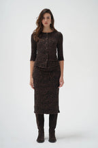 Leony Printed Rib Skirt