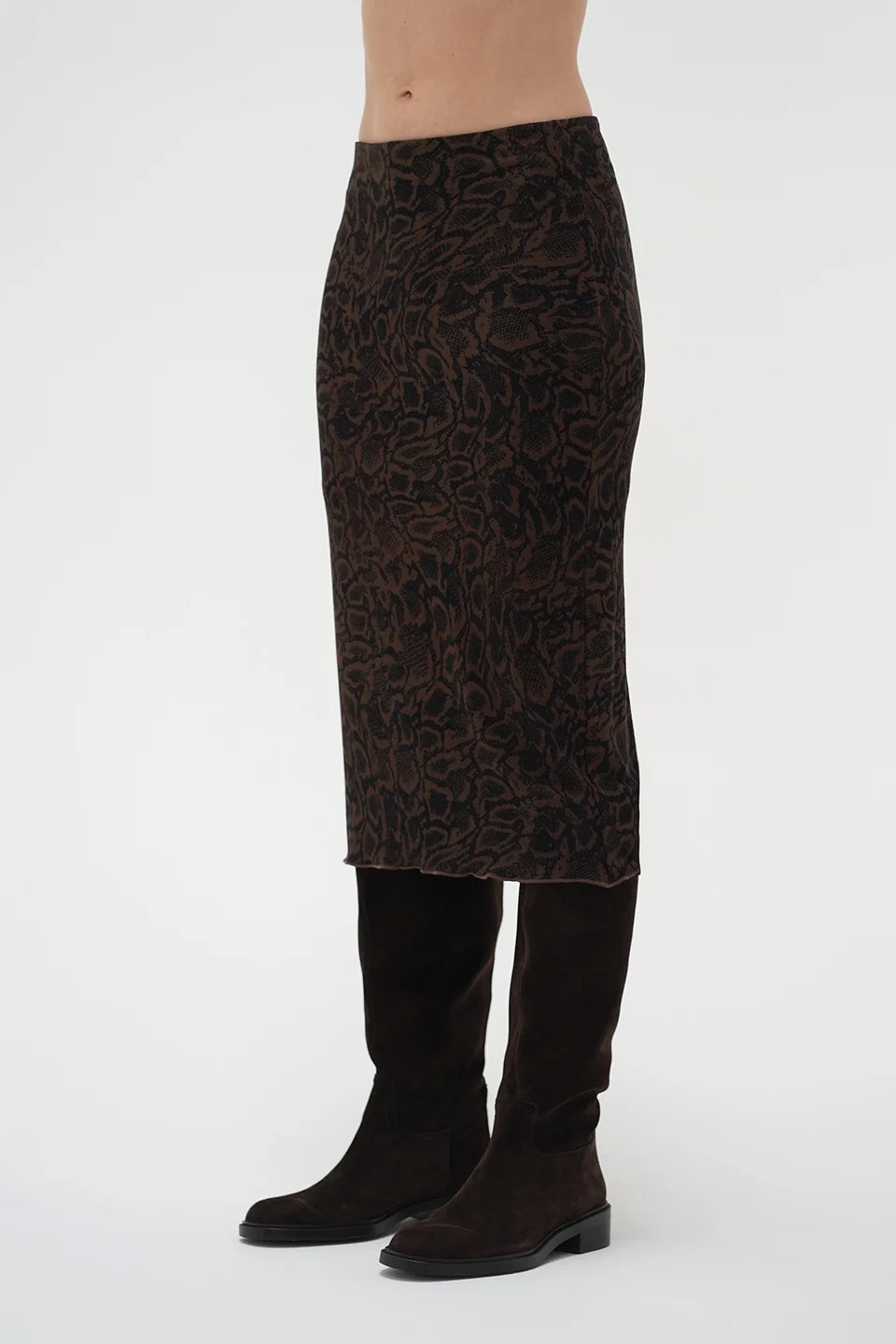 Leony Printed Rib Skirt