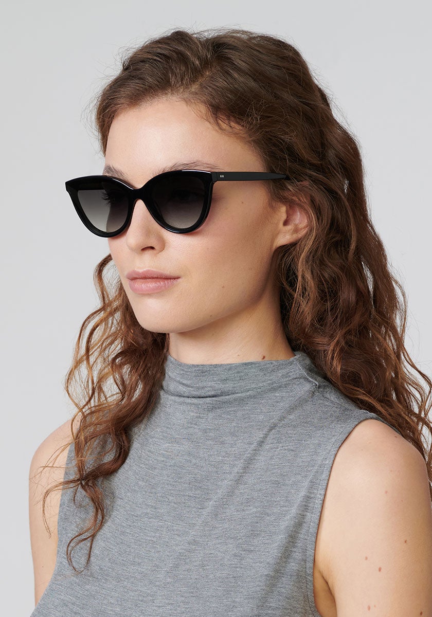 Monroe Nylon - Black + Black and Crystal