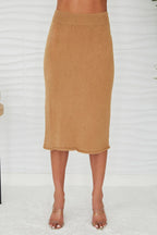Knit Pencil Skirt w/slit