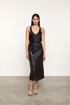 Sequin Bias Skirt