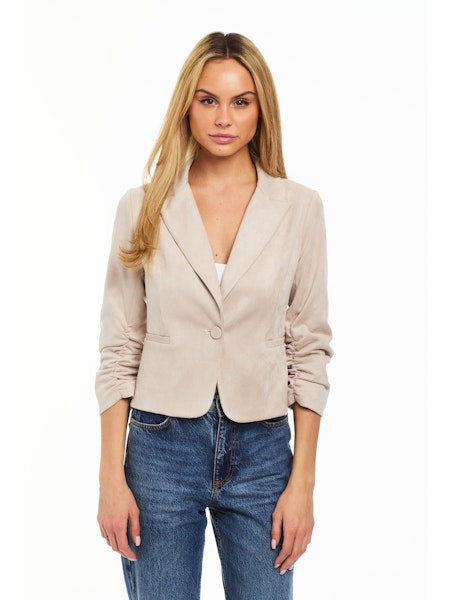 Suzie Stretch Suede Blazer