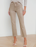 Kendra Coated Crop Flare Rye Coated