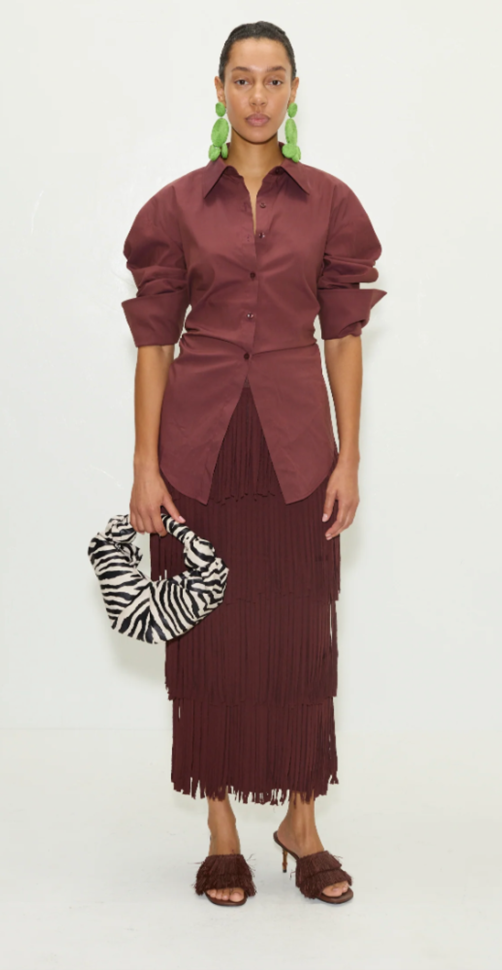 Za Za Knit Fringe Skirt